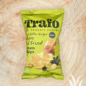 Aardappelchips gebakken in virgin olijfolie