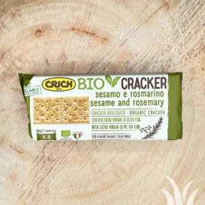Crackers sesam-rozemarijn(bevat gluten)